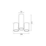 Plafonska lampa AFS103-2C BK - Slika 2