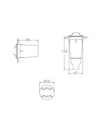 Ugradna LED lampa ALDO 2L GY - Slika 2