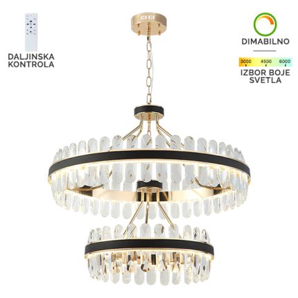 LED visilica KP4003-135V BK+GD-Cormel-FORMA