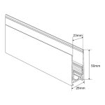 Nadgradna magnetna šina 2M FMTN01-2 WH-Cormel-FORMA