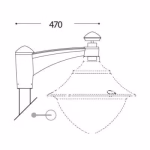 Nosač za lampu MIDIPILAR SYSTEM 1L SV-Cormel-FORMA